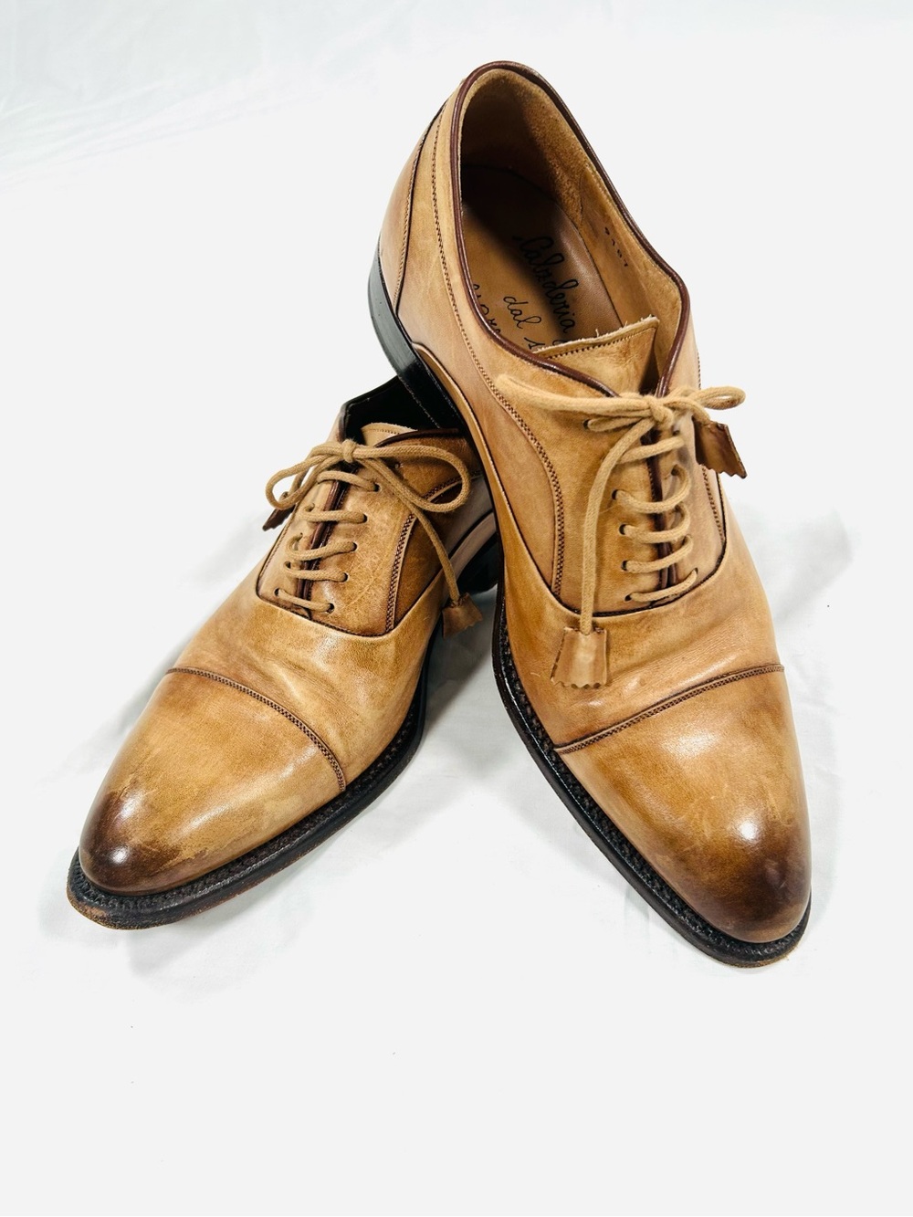 Calzoleria Harris Leather Cap Toe Oxford Dress Shoes